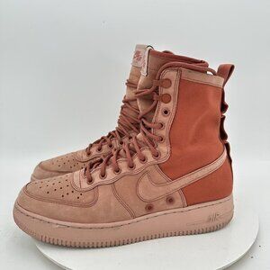 Nike Sf AF1 Air Force 1 Women Size 11 857872-202 Brown Dusty Peach High Shoes